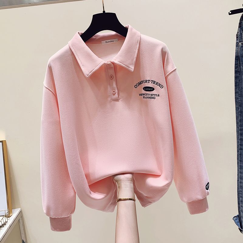 Pure Cotton Vintage Day Stand Collar Embroidery Hoodie Female 2023 Autumn And Winter New Thin Style College Style Top Students details Picture
