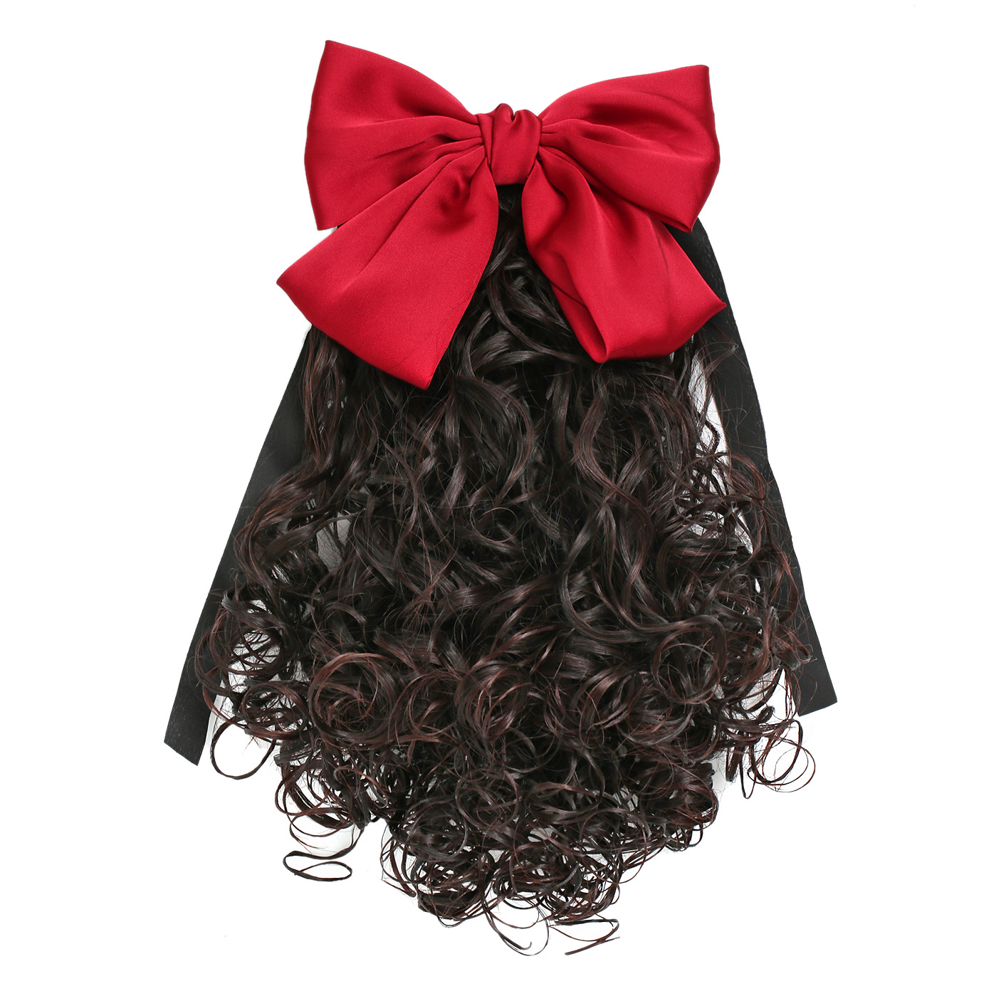 Wig, ponytail bow, ponytail wig for women, long tie style, curly short, medium long, matte high-temperature silk, one piece of hair replacement Application Scenario