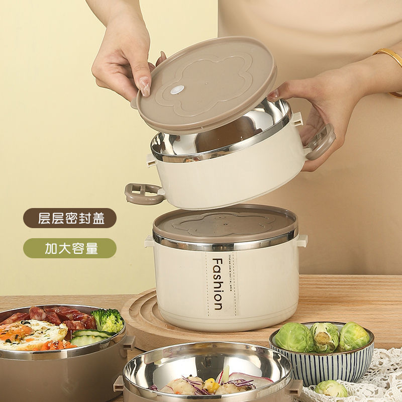 Stainless Steel Lunch Box Insulation Portable Compartmentalized Office Lovely Lunch Box Student Lunch Box With Covered Bowl Insulation Bucket Application Scenario