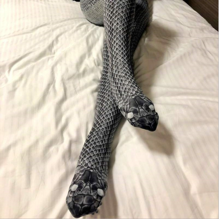 Snakeskin socks Snakeskin tights leggings pantyhose Item Picture