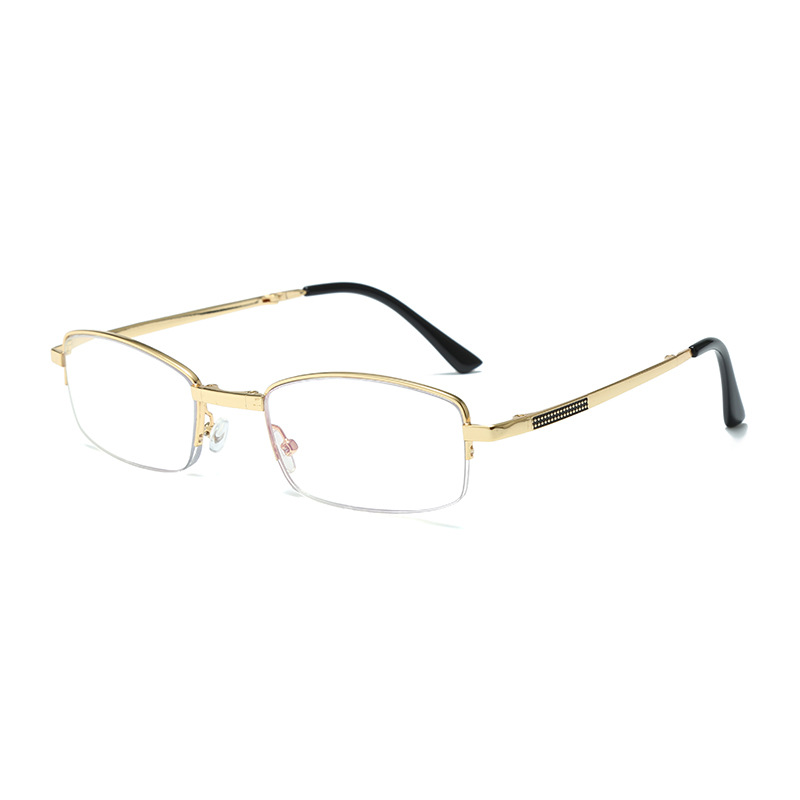 New fashionable reading glasses, folding reading glasses for the elderly, anti-blue light semi-frame reading glasses Item Picture