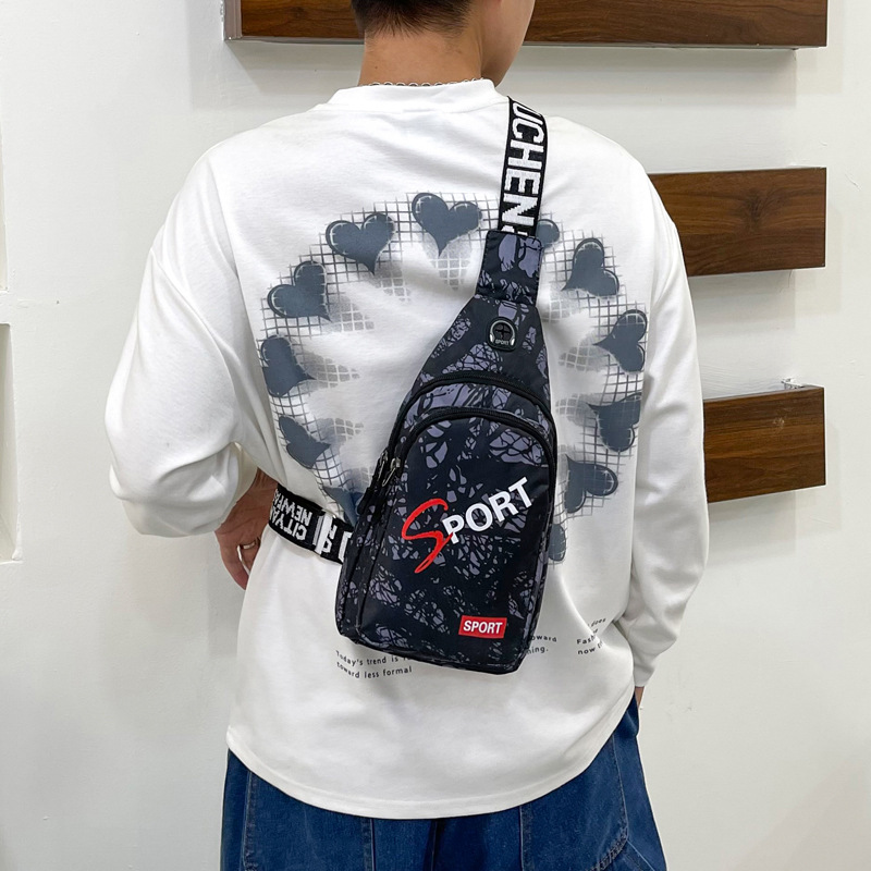 Men's Chest Bag Shoulder Bag Crossbody Bag Large Capacity Outdoor Leisure Chest Bag Travel Small Backpack Multi-Functional Sports Bag details Picture