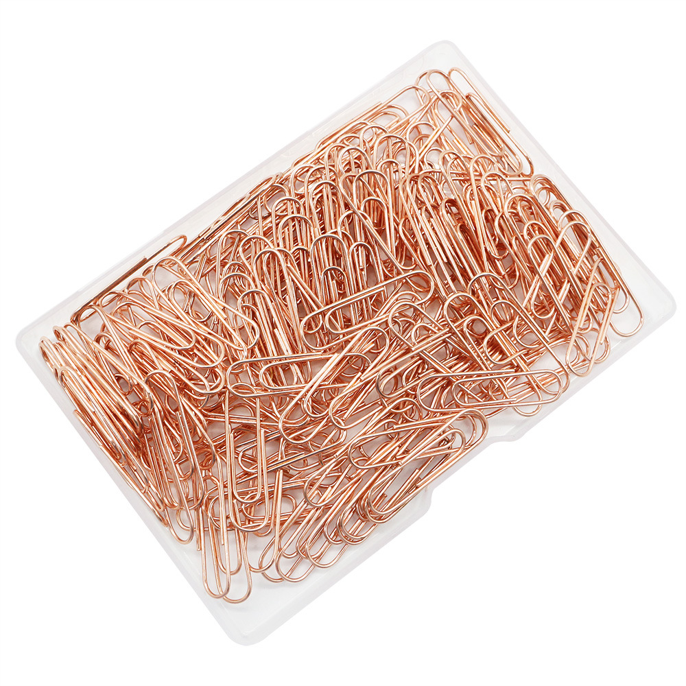 Wholesale of new 200-piece rose gold paper clips for office notebooks and paper clips from Amazon Item Picture