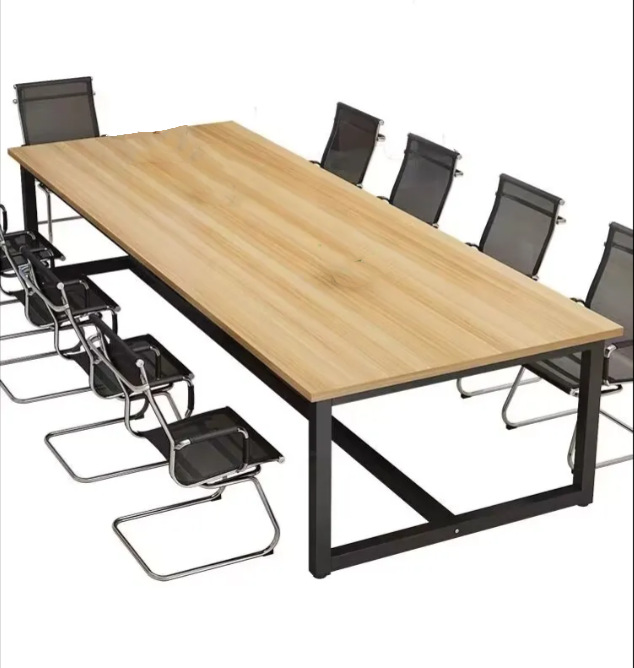 Conference table, simple long table, small, simple and modern office furniture, training table, negotiation and reception long office desks and chairs Item Picture