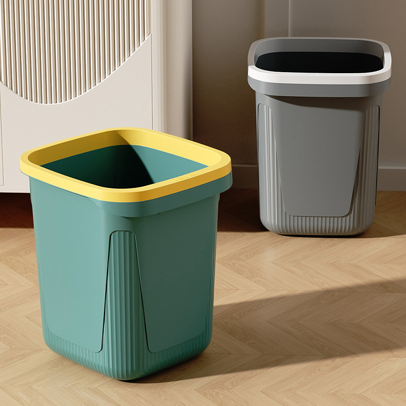 Kitchen Garbage Can Household Advanced Pressure Ring Thickened Large Capacity Garbage Basket Bedroom Living Room Office Garbage Can Specification drawing
