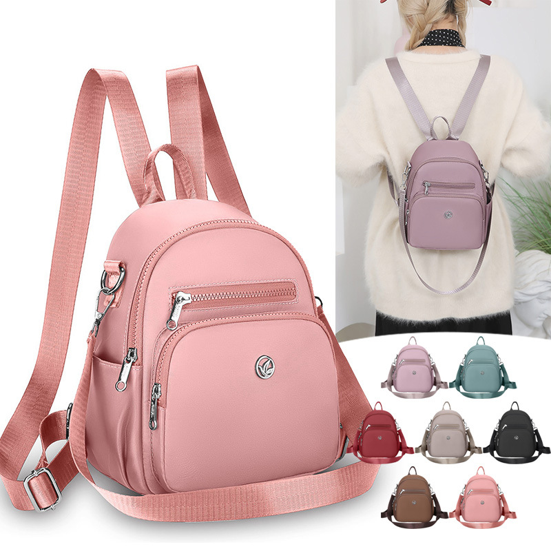 Nylon fabric backpack for women 2025 New style fashionable waterproof women's backpack Summer large-capacity canvas travel bag