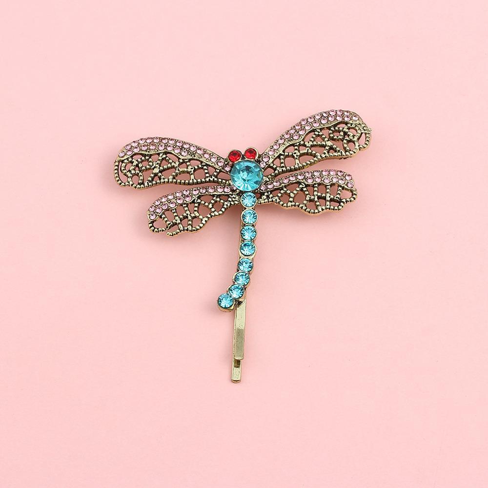 Halloween Ghost Mother Brooch Butterfly Hairpin Necklace For Girls One-Line Clip Fashion Dragonfly Headdress Gift For Ladies Specification drawing