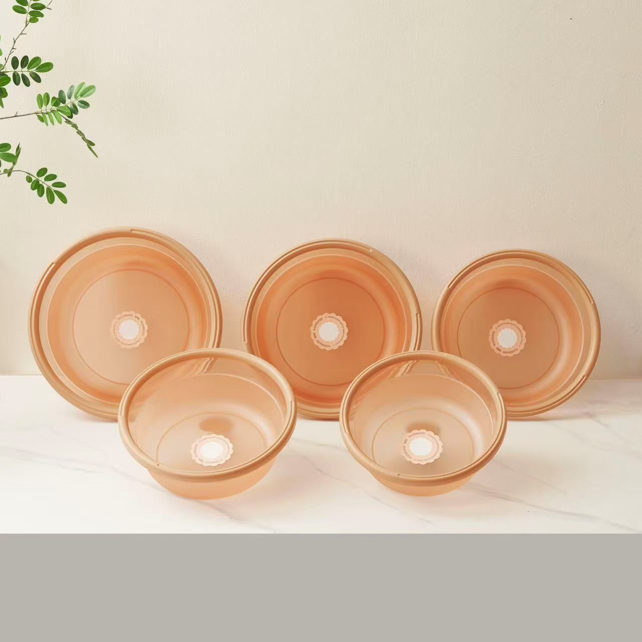 小号透明圆形学生宿舍塑料盆洗脸盆洗衣盆洗菜盆