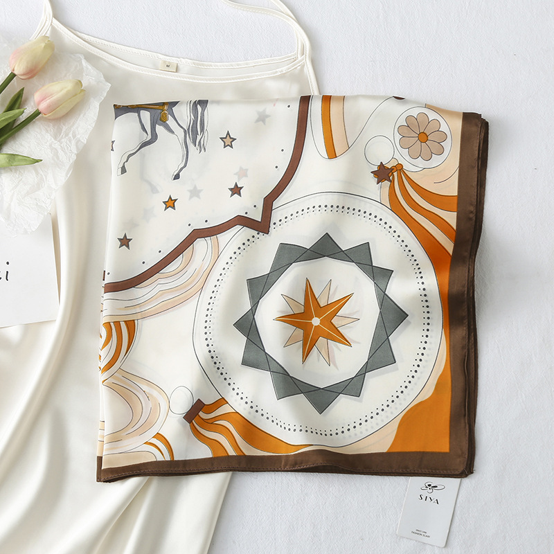 Customized small-batch silk scarves based on provided pictures and samples. Silk imitation, digital printing, small square scarves, long strip gift silk scarves Application Scenario