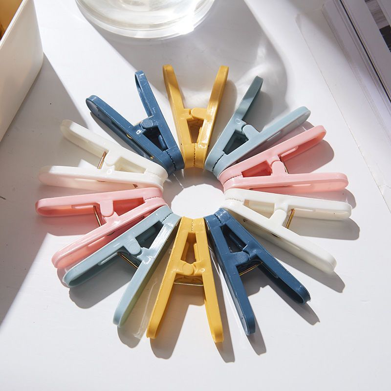 50 Plastic Clamps Clothespins Windproof Single Small Fixed Hangers And Hosiery Clamps For Home Drying Of Clothes To Dry Quilts details Picture