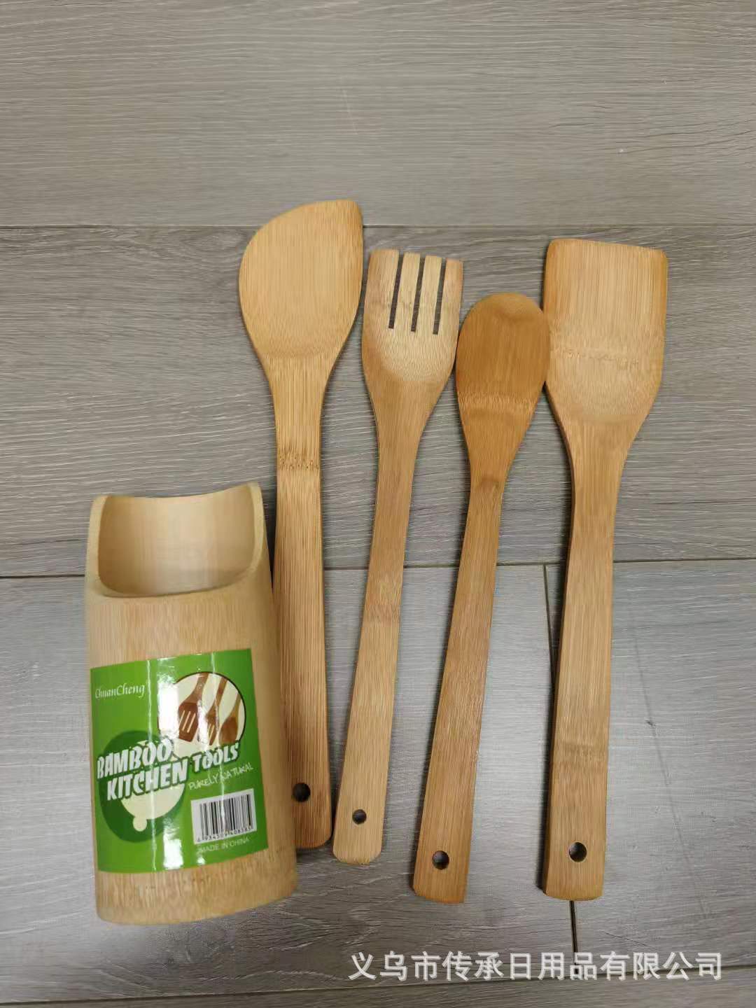 竹筒套装（竹筒5件套OPP袋装）竹制厨房用品 竹餐具  厨具