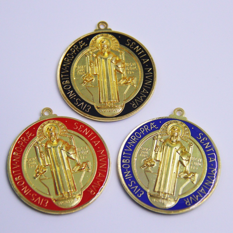 跨境耶稣宗教饰品配件 圣母五金吊牌 项链挂牌锌合金滴油金属吊坠