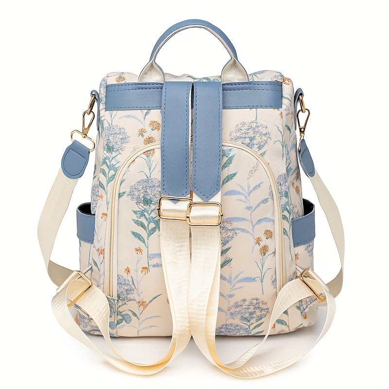 新款防盗双肩包时尚韩版手提女士背包外出休闲多功能单肩包背包女详情7