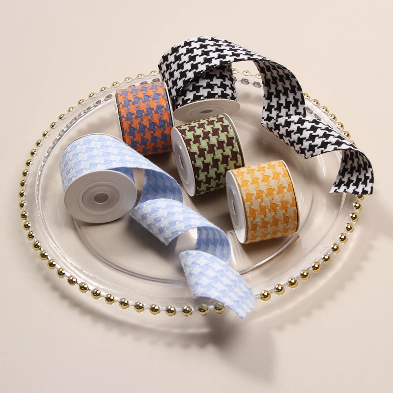 Thousandbird Lattice Woven Ribbon Fabric Bow Hairpin Hair Trim Clip Diy Handmade Material Literary Jk Plaid Ribbon Application Scenario