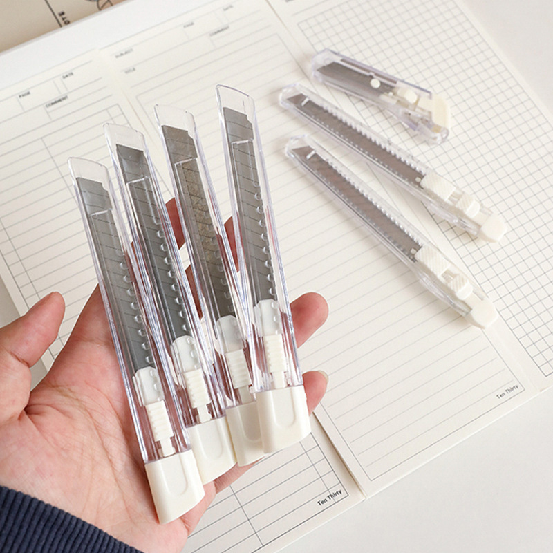 ins无印风简约美工刀迷你小号拆快递开箱小刀片学生手工刀裁纸刀详情图3