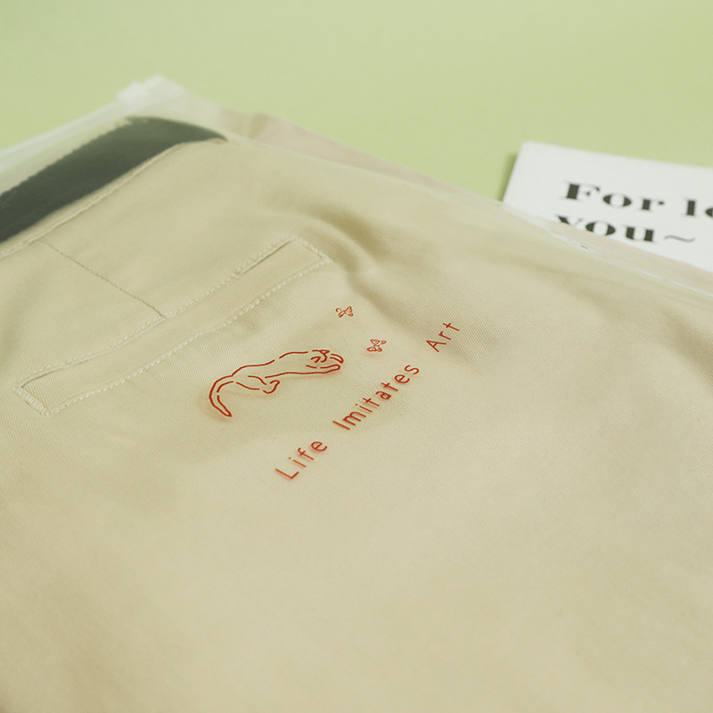 Transparent Frosted Zipper Bag Custom Thickened Pe Plastic Clothing Bag T-Shirt Socks Frosted Zipper Bag Printing Application Scenario