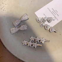 Glitter! y2k Star Bow Hair clip for women Small exquisite premium side bangs clip a word clip