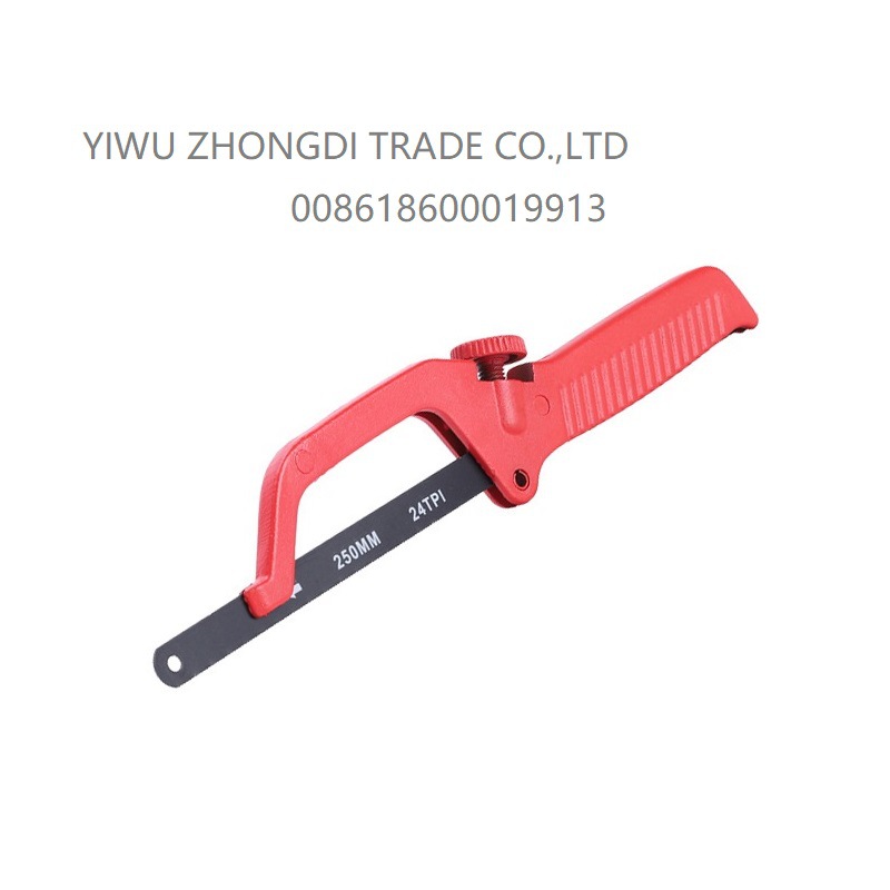 迷你快速锯子/户外钢锯架/木工锯/园林手工锯/HACKSAW白底实物图