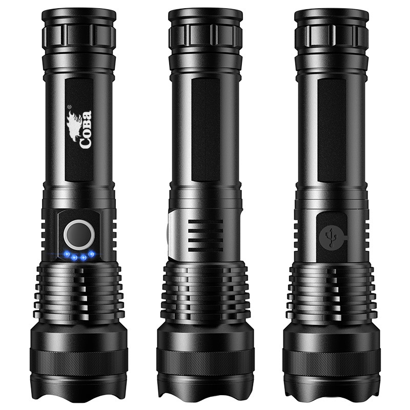 Cross-border exclusive X92 high-intensity flashlight, USB charging, telescopic focusing, ultra-bright long-range X71 aluminum alloy flashlight Specification image