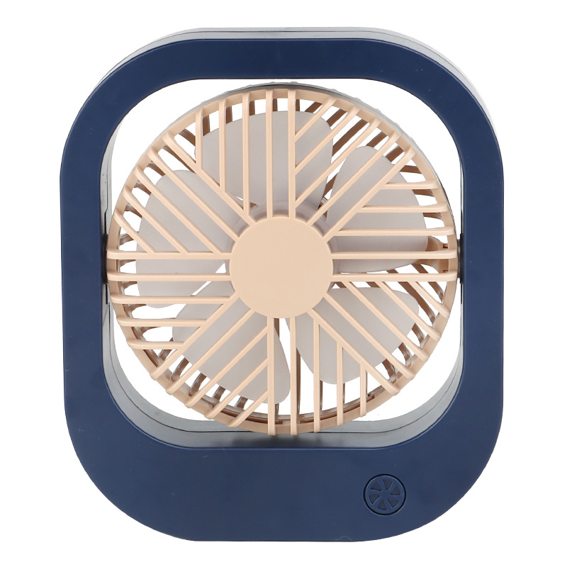 A square, 90-degree adjustable charging fan, a portable silent small fan on the dormitory desk Item Picture