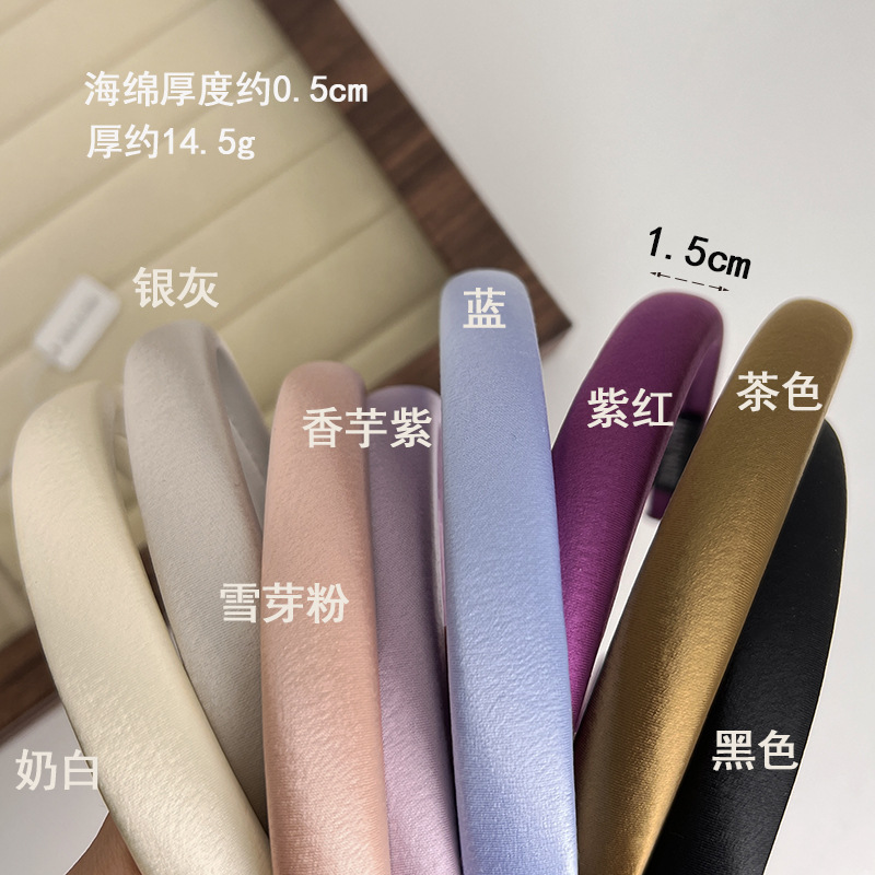 French Fine Hair Band Gentle White Girl Super Fairy Luster Basic Pressure Hair Face Band Temperament Hair Clip Specification drawing