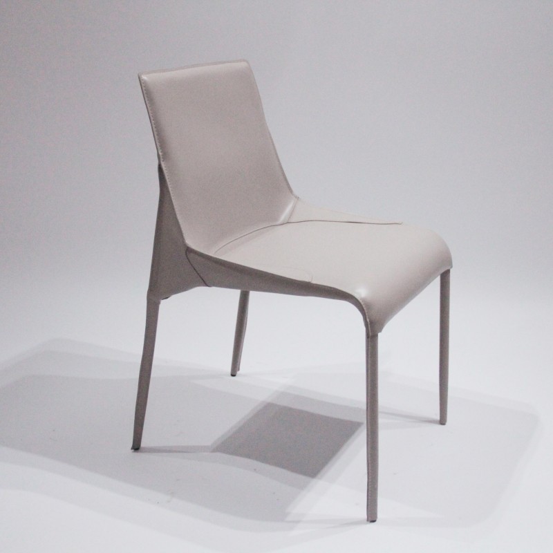 Italian minimalist designer dining chair Restaurant Saddle leather chair Hotel dining chair Bedroom dressing lounge chair Bar chair