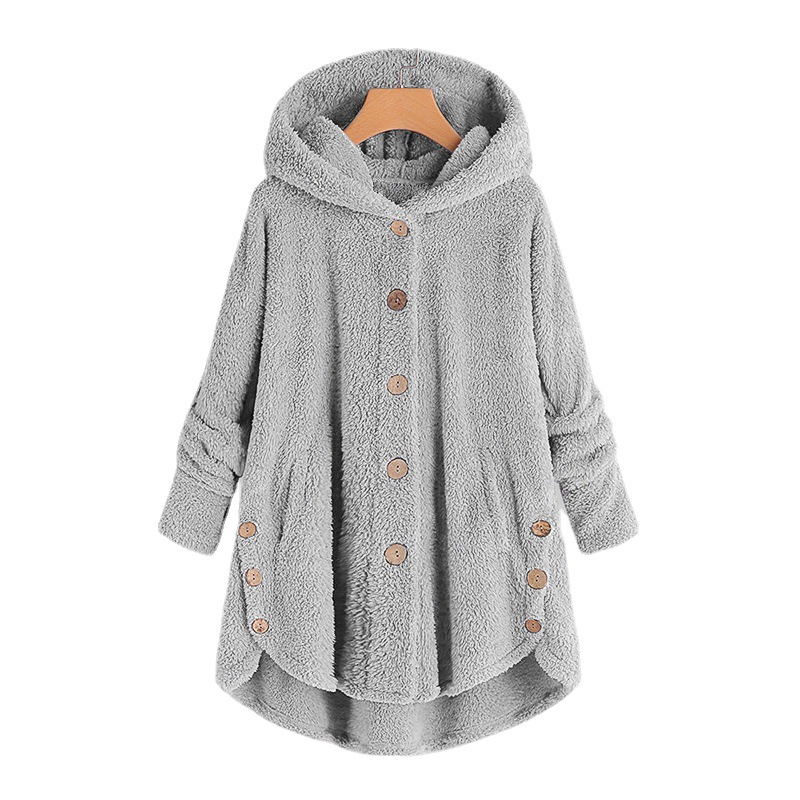 2022 Autumn and winter dress, Amazon plus-size women's clothing, mid-length lamb plush double-sided fleece coat for women Item Picture