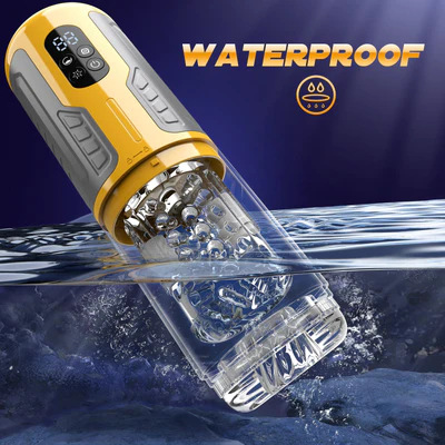 The male sex toy automatic masturbator is a stimulating stroker with 7 pushing and rotating modes full figure