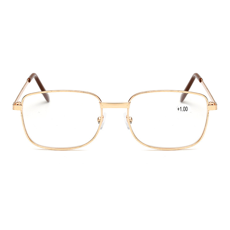 Wholesale of metal iron foot reading glasses and fashionable resin presbyopia glasses by street vendors Application Scenario