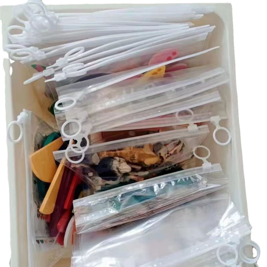أكياس محمولة مغلفة ذاتياً ذات سعة كبيرة وذات حزم رملي شفاف من طراز INSHS، Item Picture