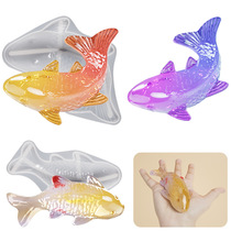 Crystal drop glue 3D stereoscopic resin carp goldfish decoration diy candle aroma plaster silicone mold