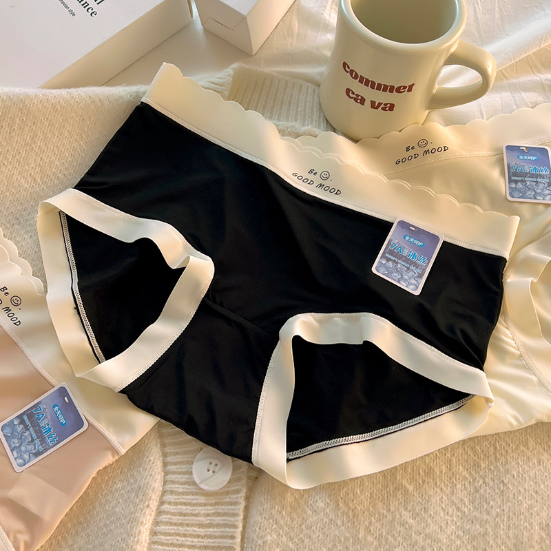 Individual packaging 7A ice silk traceless summer ultra-thin underpants for girls, pure cotton crotch, no buttocks pinching, moisturizing and breathable triangle pants Specification image