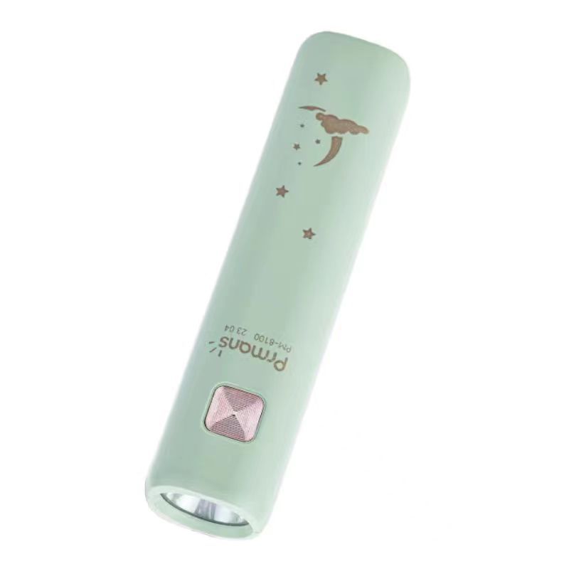 Small Flashlight Plastic Led Rechargeable Mini Flashlight Lithium Battery Can Be Charged Outdoor Household Portable Emergency Item Picture
