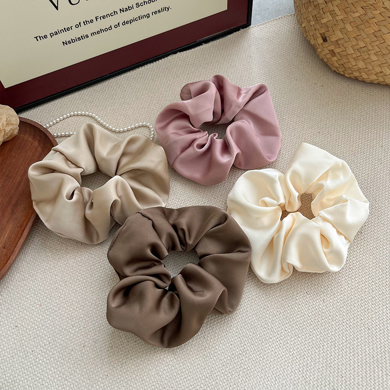 The Story Of The Rose Liu Yifei With The Same Temperament Of The Large Bowel Circle Simple Female Senior Sense Of High Elastic Hair Clip Hair Accessories Specification drawing