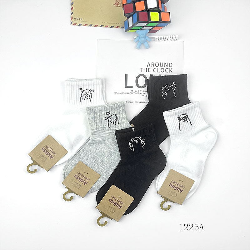 Aidida Children's Socks Spring/Summer New ins combed cotton Cartoon school style streetwear socks for boys and girls aged 1-15