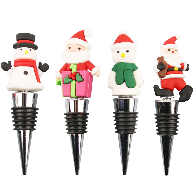 In-stock Christmas wine stoppers, Santa Claus wine stoppers, PVC high-end material wine bottle stoppers, champagne stoppers Application Scenario