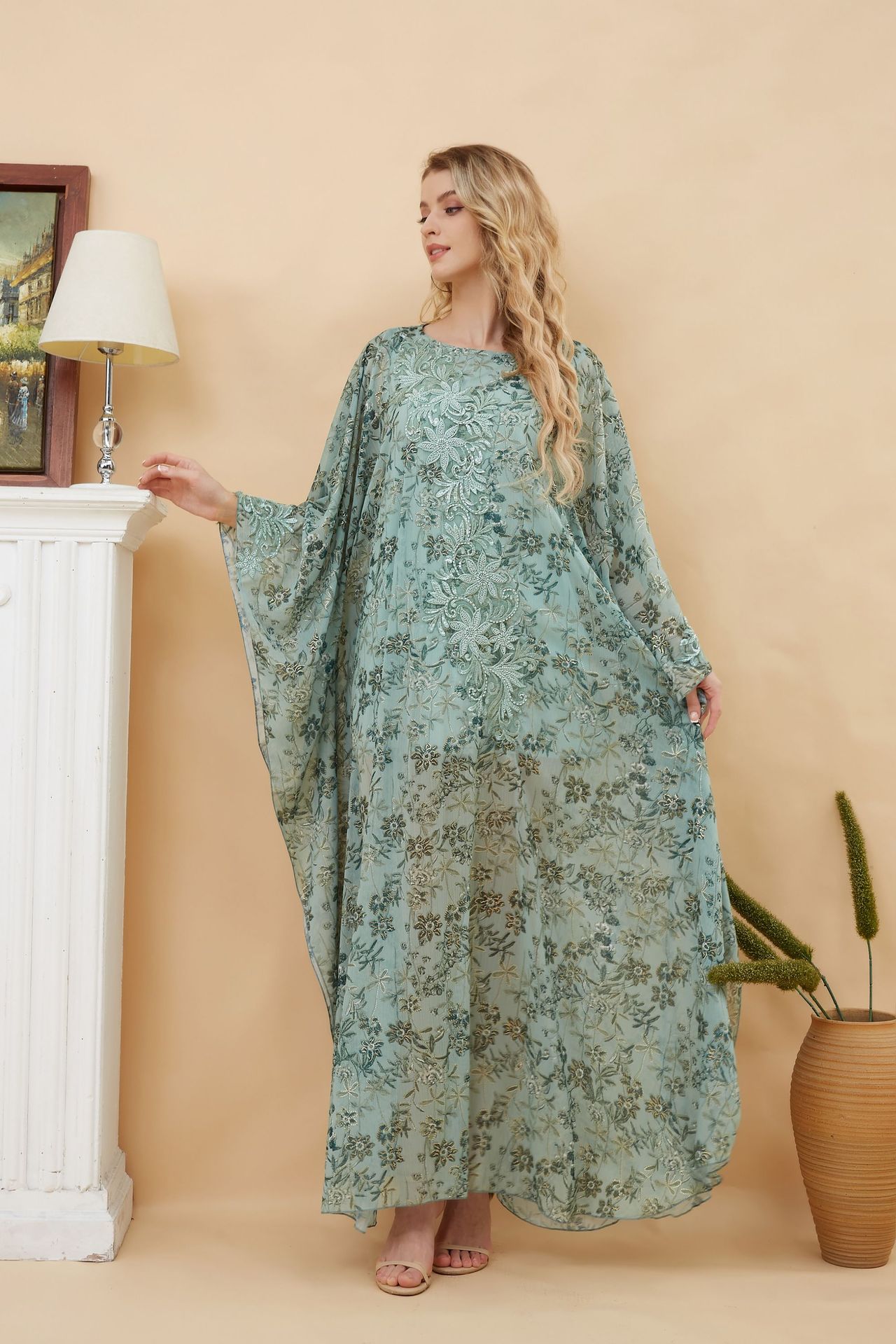 Zd019 Cross-Border Women's Foreign Trade Amazon Ebay Aliexpress Dubai Turkish Muslim Dress Item Picture
