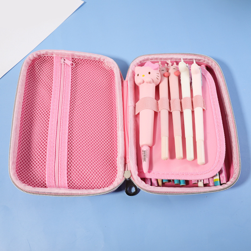 Cross-Border New Unicorn Glitter Eva Pen Bag Cartoon Large Capacity Student Pencil Case Creative Stationery Bag For Children Specification drawing