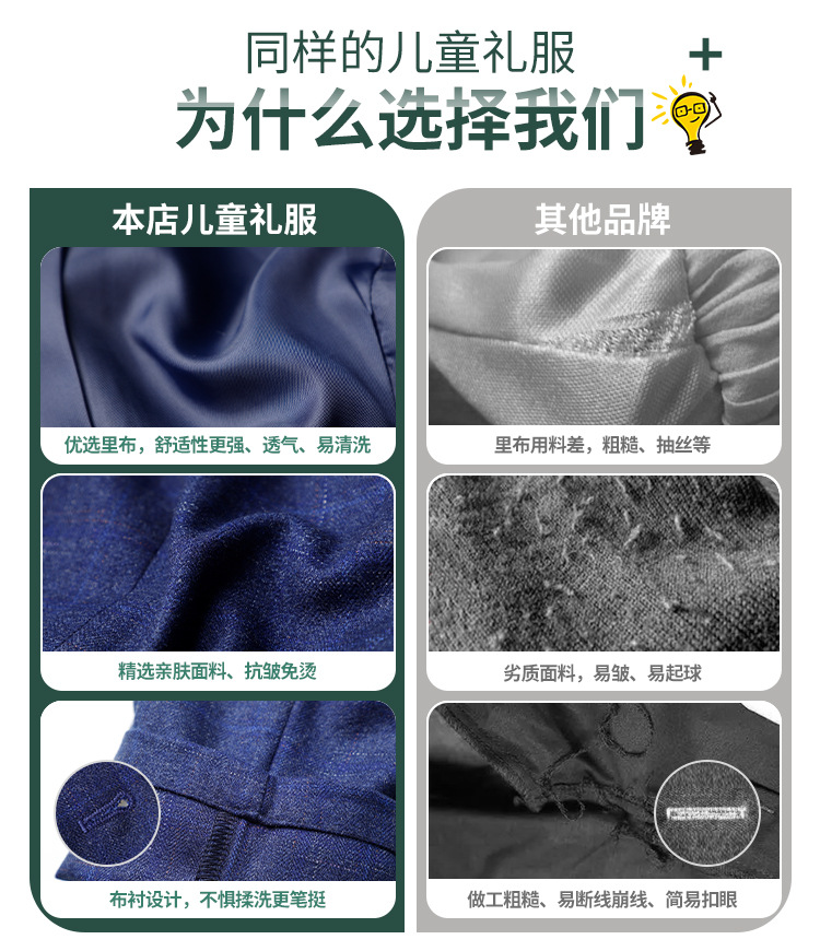 国潮男童新中式唐装国风汉服套装儿童复古立领中山装朗诵主持表演衣服详情4