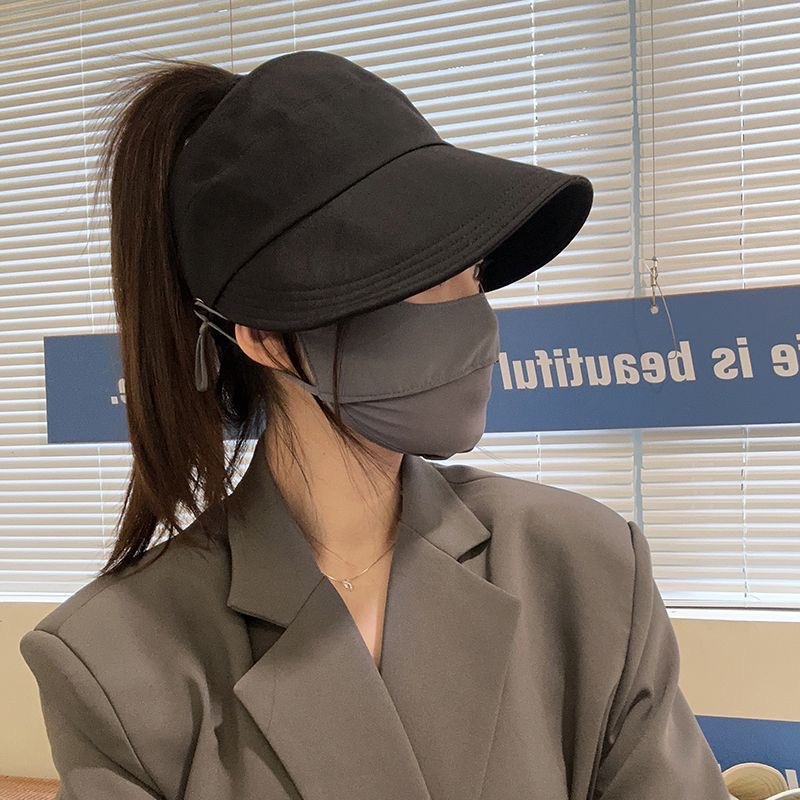 Summer Sun Hat Uv Protection And Sun Protection Empty Top Hat Outdoor Everything Can Be Tied Horsetail Riding Sun Hat Sun Protection Specification drawing