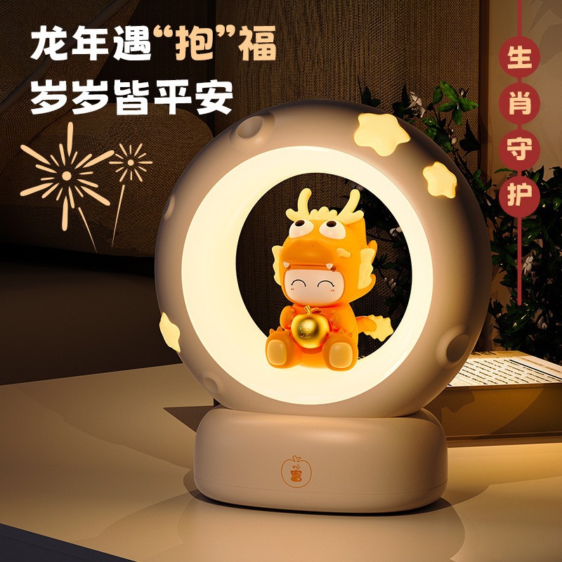 Creative new products, cute atmosphere lights, birthday gifts for girls, internet-famous decorative items, star-picking and moon-embracing, patting little cats, night lights Application Scenario
