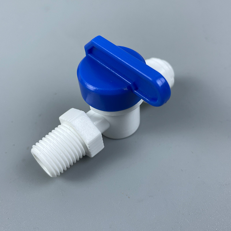 Water purifier accessories 2 points external thread rotation 2 points quick connection backwash ball valve 2 points quick connection ball valve switch connector Water purifier connector Specification image