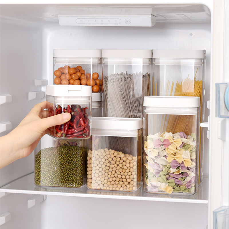 Food-grade sealed cans for beans, noodles, grains and cereals, kitchen storage boxes, dry goods, moisture-proof storage tanks, insect-proof Specification image