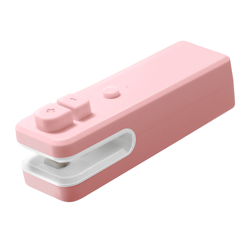 Small USB rechargeable mini sealing machine, portable food bag sealing machine with integrated opening and sealing, snack sealing device Item Picture