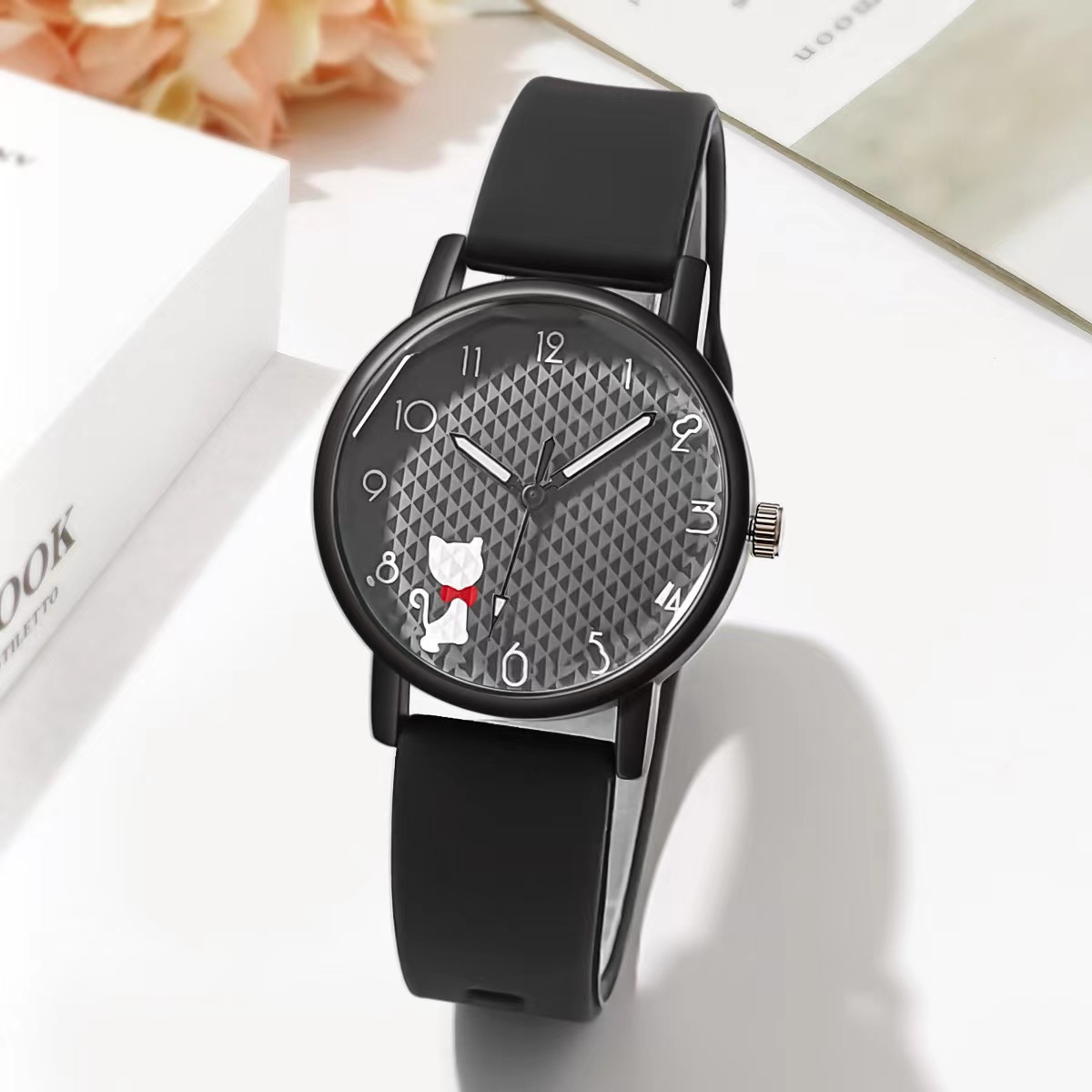 Jelly-colored ladies' wristwatch, silicone strap, student watch, trendy and fashionable gift watch, digital watch, ins style