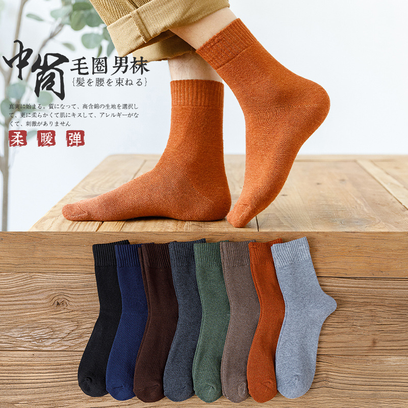 运动、休闲棉袜实物图