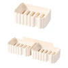 Household high-end cream white soap box, wall-mounted soap without perforation, double-layer soap draining box, hygienic Item Picture