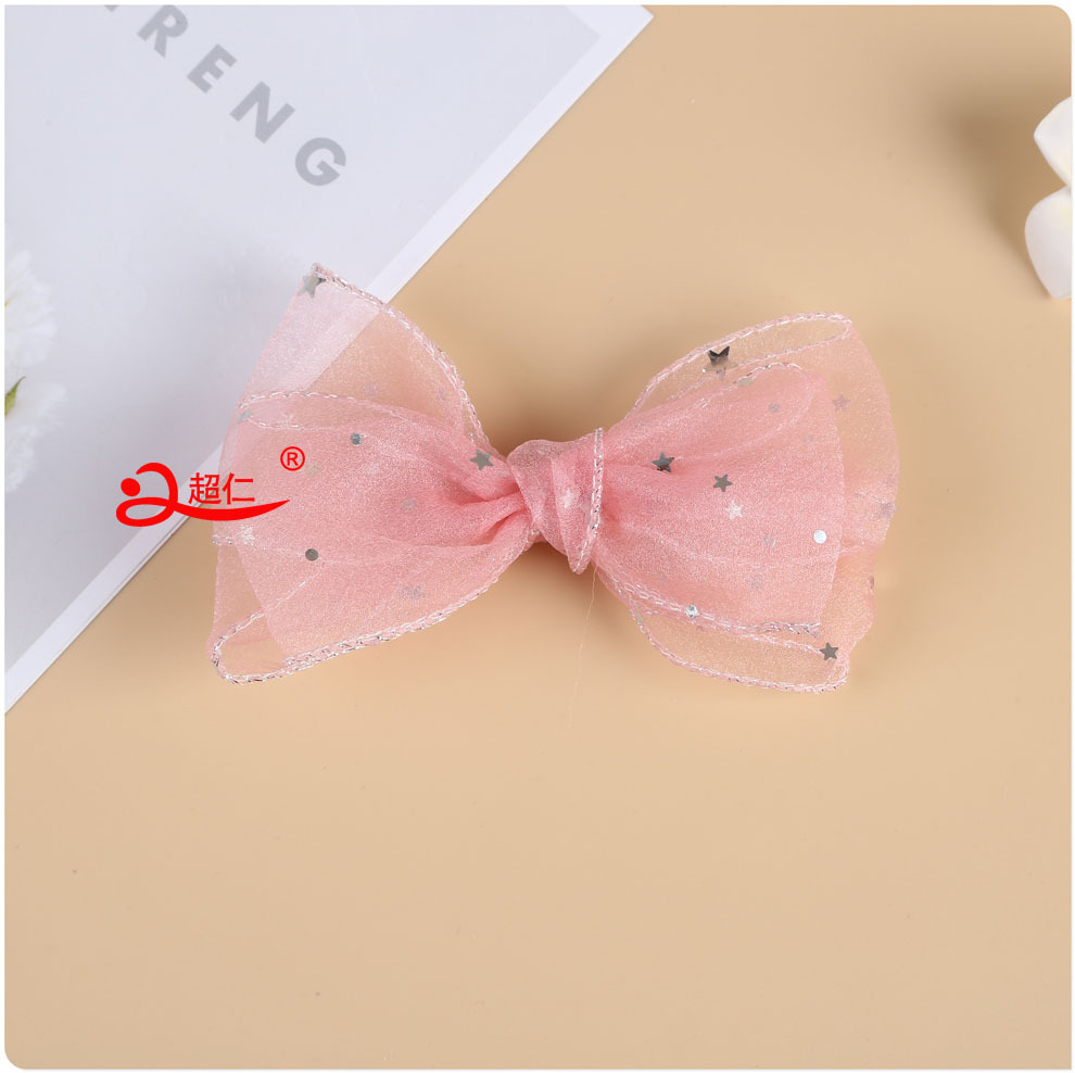 Handmade Bows Japanese And Korean Style Hair Accessories Gift Clothing Accessories New Sequin Silk Edge Bows Can Be Made Application Scenario