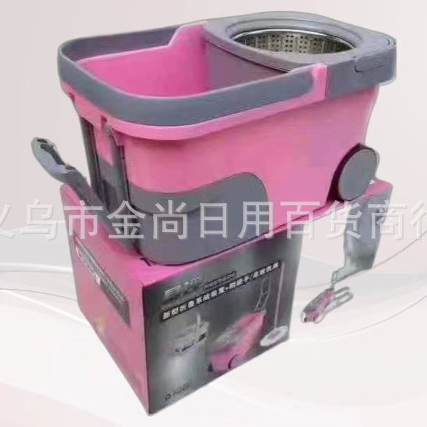 Wholesale new lazy mop, portable sports car rotating mop, detachable suspended mop bucket set full figure