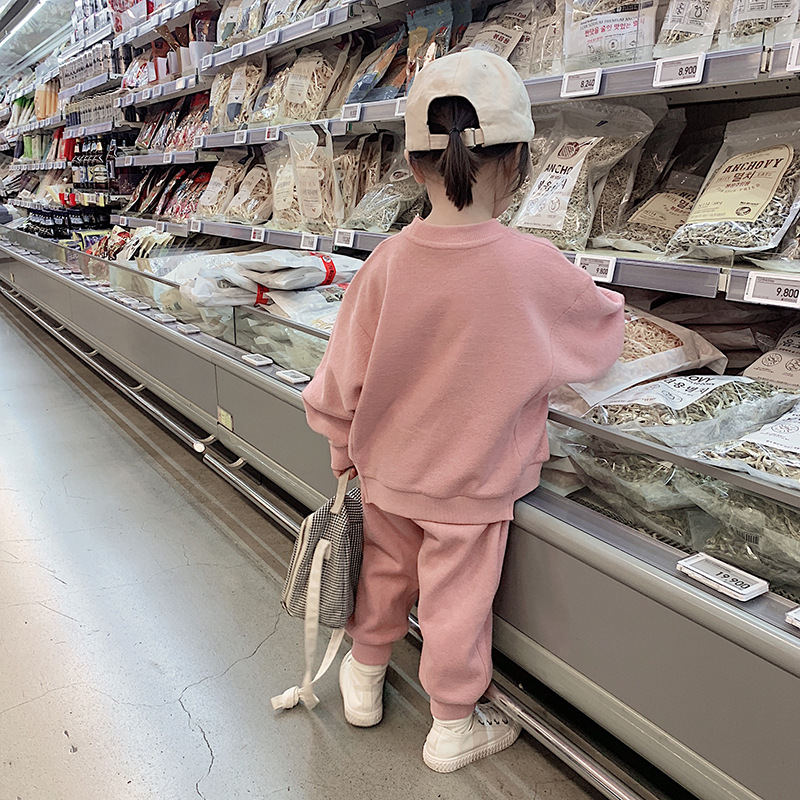 Spring and Autumn long-sleeved suits for boys and girls 2022 New stylish children's clothes, Korean-style girls' two-piece sports set Specification image